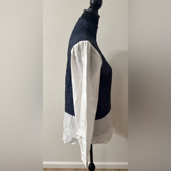 This is a Fate Foil Cable Knit Twofer Sweate - Picture 5 of 9